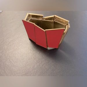 Rosy peach and gold bracelet